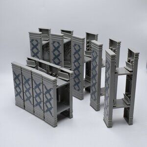 Imaginarium Train Track Supports Risers Gray Plastic Wood Brio Thomas Lot x 09